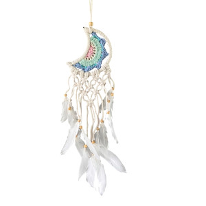 Łapacz Snów Księżyc Boho Makrama Handmade Dekoracja...