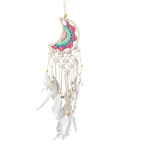 Łapacz Snów Księżyc Boho Makrama Handmade Dekoracja...