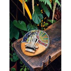 Kalimba Karimba Etniczny Instrument z Kokosa 7 Tonowa Kokos