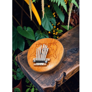 Kalimba Karimba Etniczny Instrument z Kokosa 7 Tonowa Kokos