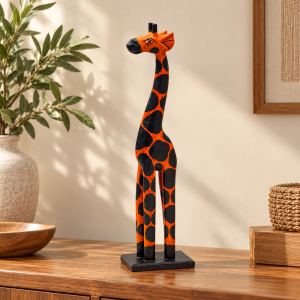 Żyrafa żyrafka 31cm drewniana figurka dekoracja...