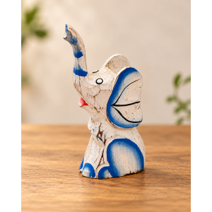 Słoń słonik drewniany figurka 12cm dekoracja boho etno...