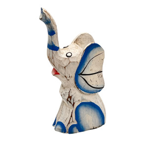Słoń słonik drewniany figurka 15cm dekoracja boho etno...