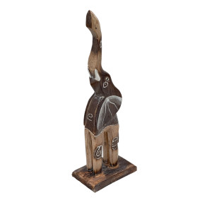 Słoń słonik drewniany figurka 26 cm dekoracja boho etno...