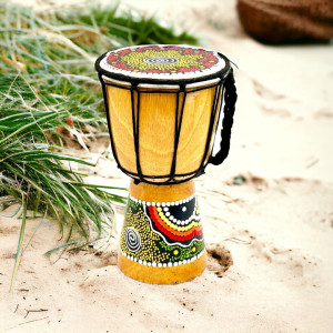 Bęben bębenek Drewniany Djembe Instrumenty Muzyczne z...