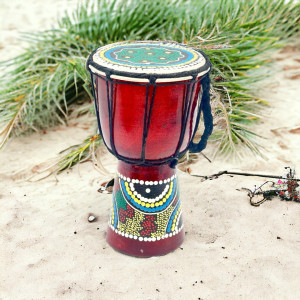 Bęben bębenek Drewniany Djembe Instrumenty Muzyczne z...