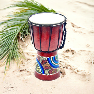 Bęben Bębenek Drewniany Djembe Instrumenty Muzyczne Z...